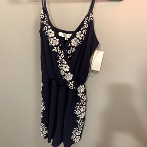 ROW A Navy Blue Romper